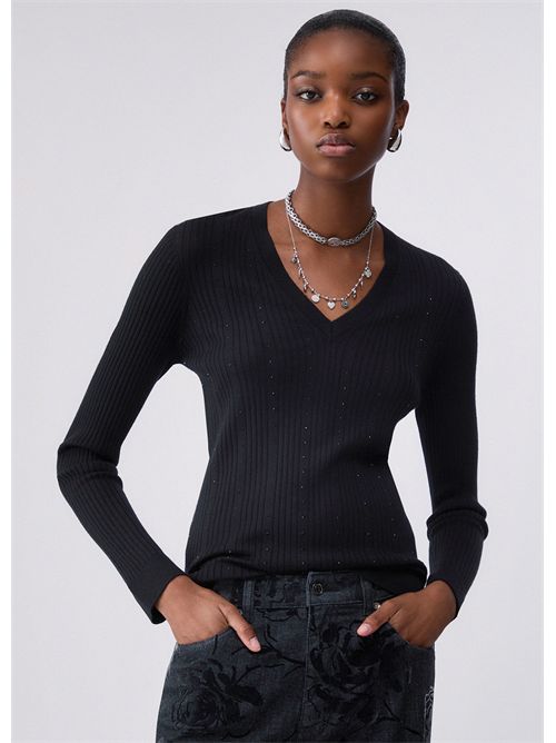 Maglia in lana con scollo a V